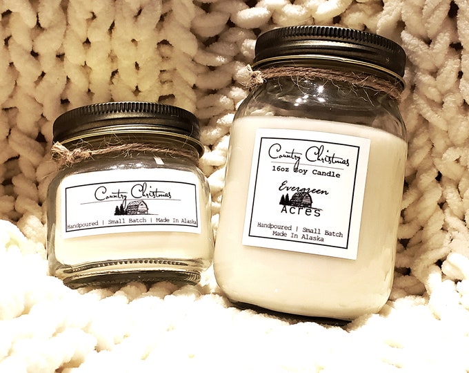 Country Christmas - Handpoured Soy Candle Made in Alaska