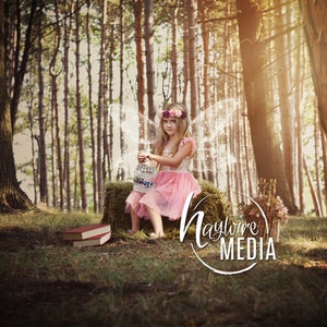 Magical Child Fairytale Enchanted Nature Forest in Woods Digital Photo Backdroment Background for Photographers with Trees - Téléchargement instantané