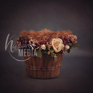 Nouveau-né, Bébé, Enfant, Enfant, Panier Photographie Toile de fond numérique Prop pour les photographes avec fond de bois avec couche de couverture PNG