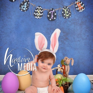 Baby, Toddler, Child, Easter Photography Digital Backdrop Background Prop with Eggs for Photographers - Instant Download