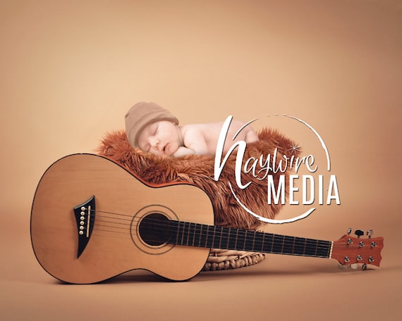 Nouveau-né, Bébé, Enfant, Enfant, Musique Guitare Fond Basket Photographie  Toile de fond numérique Prop pour les photographes avec PNG Fur Coverup -   France