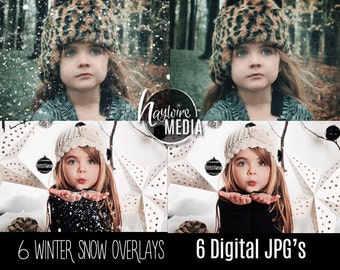 Winter Snow Photoshop Overlays: Wonderland Effects (Digital JPG)