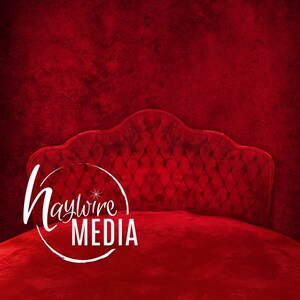 Röd soffa boudoirfotografibakgrund JPG digital nedladdning bild 4