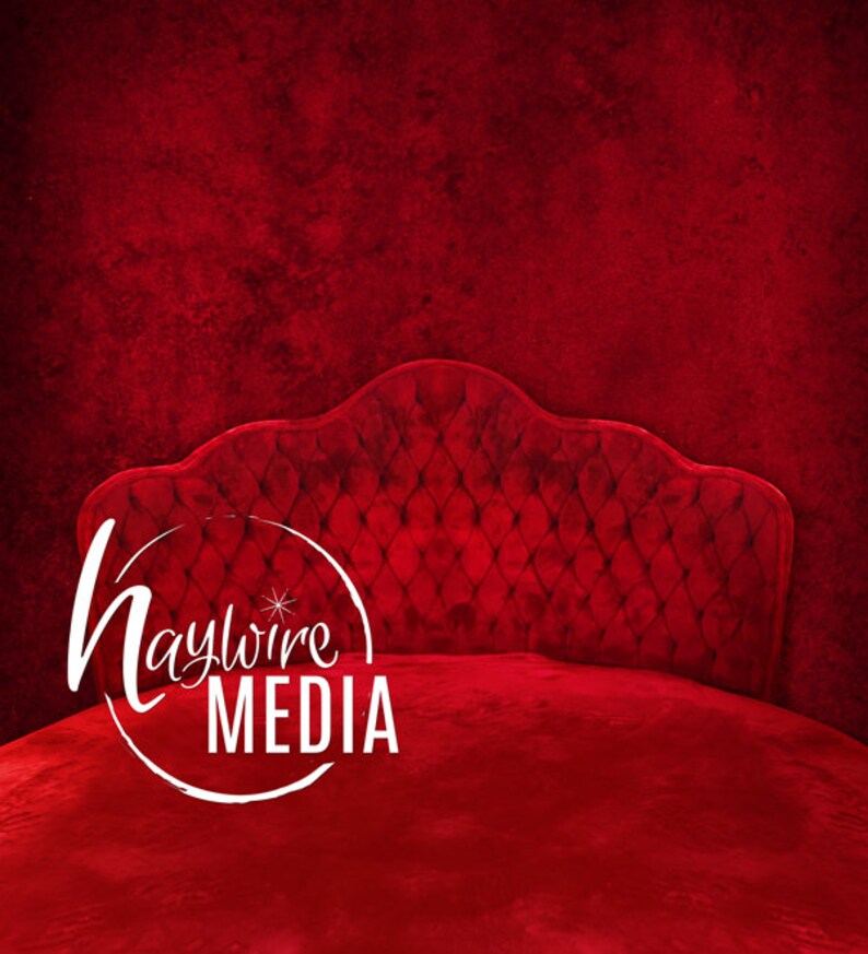 Röd soffa boudoirfotografibakgrund JPG digital nedladdning bild 4