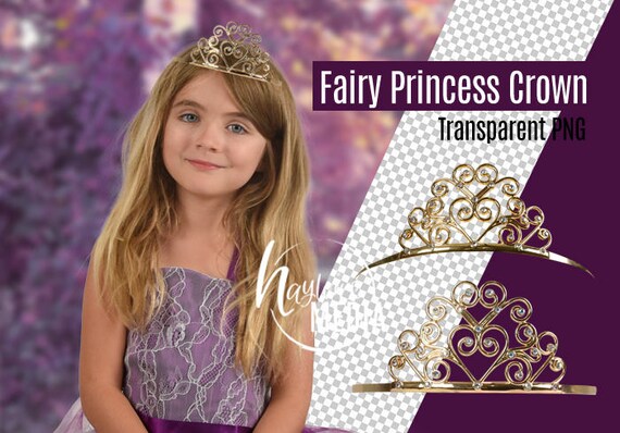 2 Transparent Png Beautiful Child Fairytale Fairy Gold Crown Etsy