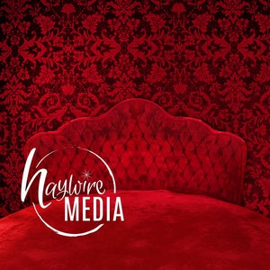 Röd soffa boudoirfotografibakgrund JPG digital nedladdning bild 2
