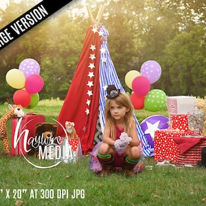 Bébé, enfant, thème de cirque Photographie toile de fond numérique Arrière-plan Prop pour les photographes - Téléchargement instantané - Anniversaire Halloween Photo, BIG