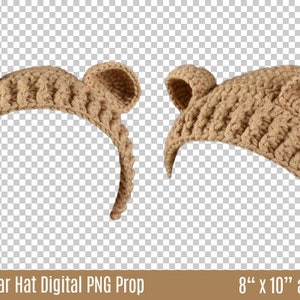 Newborn, Baby, Toddler Child, Teddy Bear Hat - Transparent PNG Digital Layer - Add to Your Photo Portrait - Photography Prop - Newborn Prop