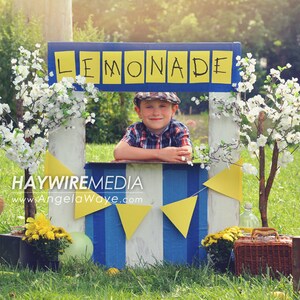 Tout-petit ou enfants Lemonade Stand Photographie Toile de fond numérique Prop pour les photographes