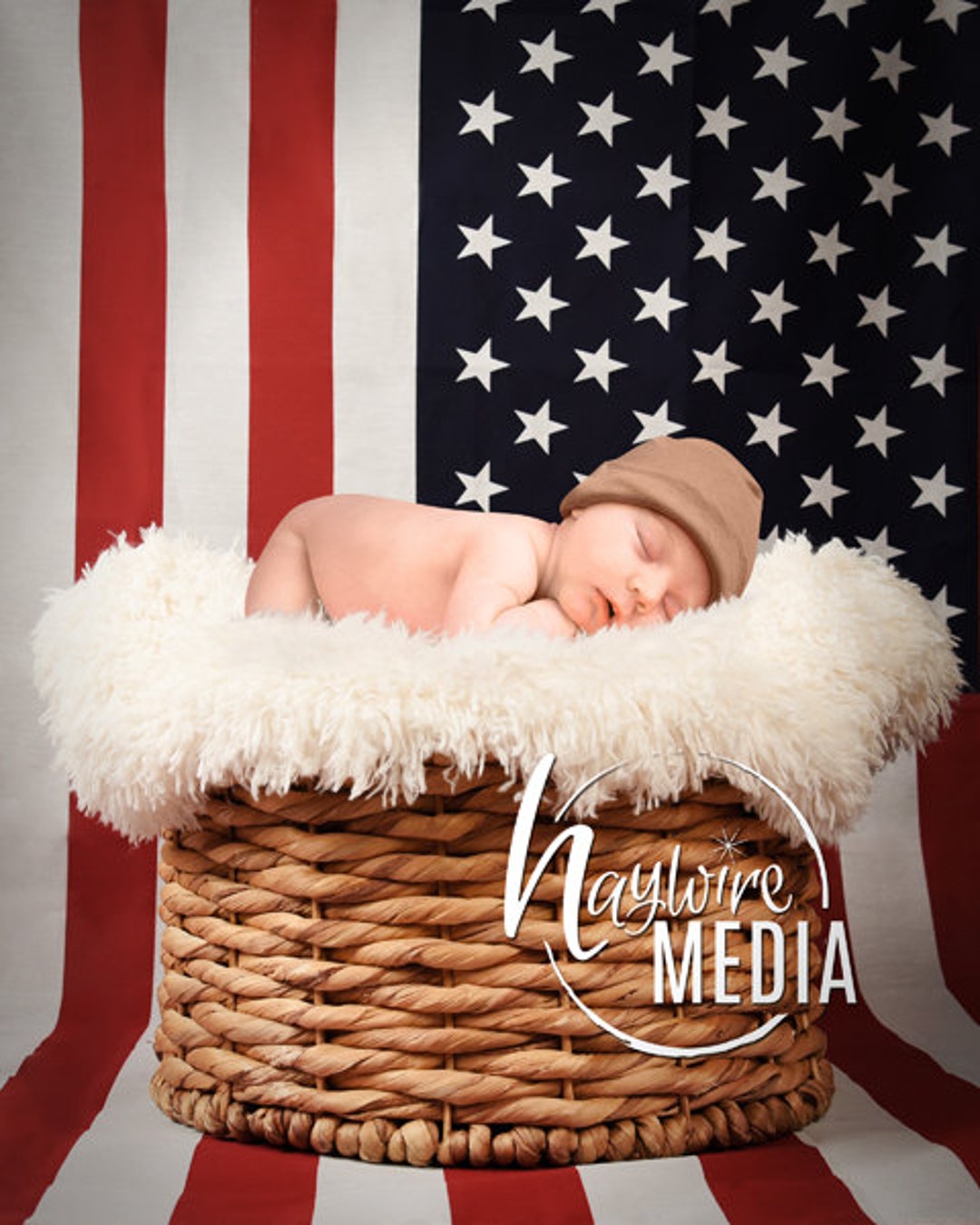 Newborn Baby Child 4th of July Photography Backdrop - Patriotic
