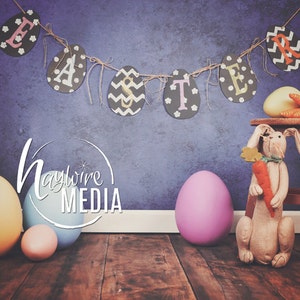 Baby, Toddler, Child, Easter Photography Digital Backdrop Background Prop with Eggs for Photographers - Instant Download