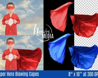 Superhero Cape Costume Dressup - Transparent Photoshop PNG - Digital Super Hero Halloween Photography Prop - Téléchargement instantané