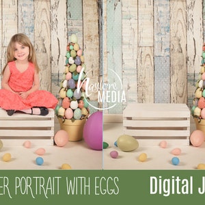 Baby, Toddler, Child, Easter Photography Digital Backdrop Background Prop on Wood Texture for Photographers - Egg Prop - Instant Download