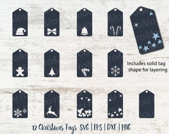 Christmas Gift Tags SVG Digital Download - Gift Tag SVG, Christmas Tags, Stocking Tags, Christmas Gift Label