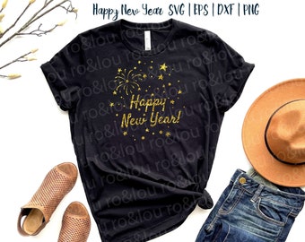 Happy New Year SVG Digital Download - Happy New Year Cut File svg/dxf/eps/png -