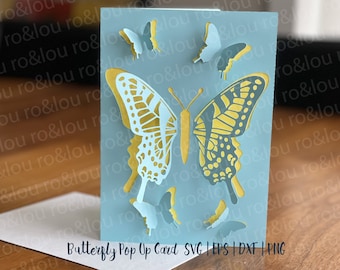 Butterfly Pop Up Card SVG Digital Download - Butterfly SVG - Butterfly Pop Up - Happy Birthday Butterfly Card