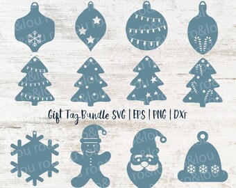 Christmas Gift Tags SVG Digital Download - Gift Tag SVG, Christmas Tags, Stocking Tags, Christmas Gift Label