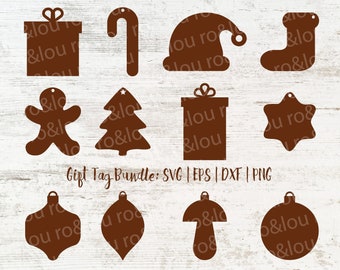 Christmas Gift Tags SVG Digital Download - Gift Tag SVG, Christmas Tags, Stocking Tags, Christmas Gift Label