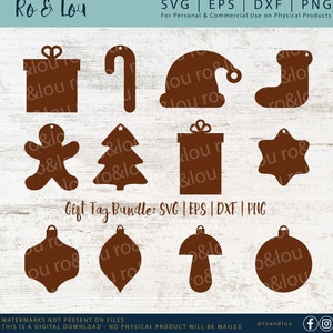 Christmas Gift Tags SVG Digital Download - Gift Tag SVG, Christmas Tags, Stocking Tags, Christmas Gift Label