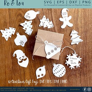 Christmas Gift Tags SVG Digital Download - Gift Tag SVG, Christmas Tags, Stocking Tags, Christmas Gift Label