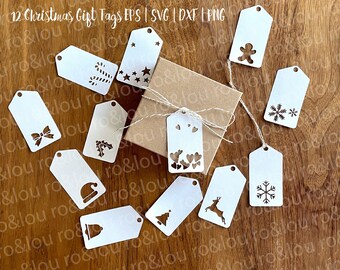Christmas Gift Tags SVG Digital Download - Gift Tag SVG, Christmas Tags, Stocking Tags, Christmas Gift Label