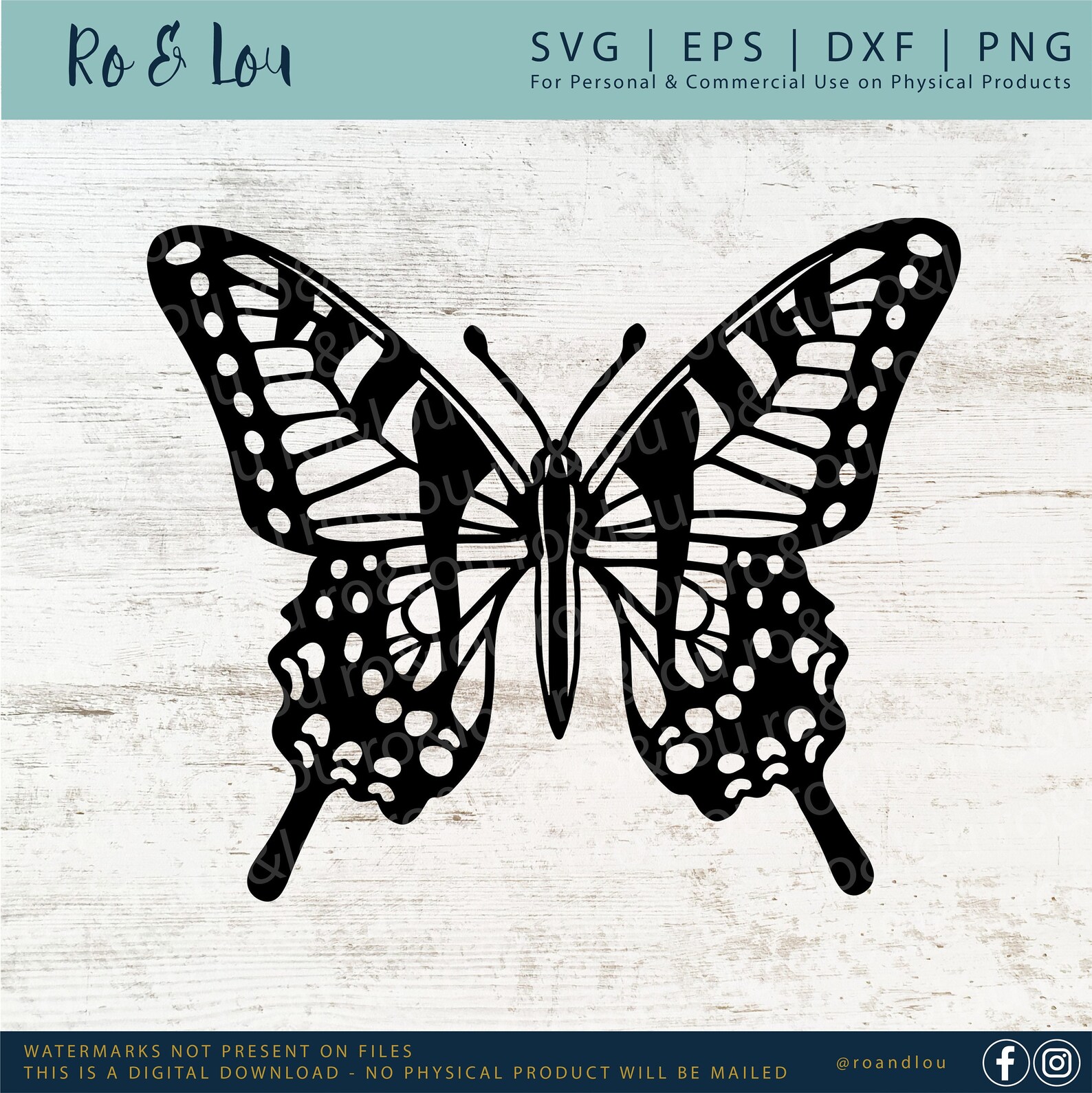Swallowtail Butterfly Outline SVG Digital Download Butterfly Design to