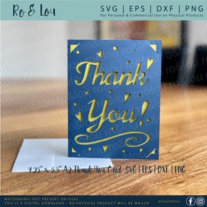 Cricut Joy Ready Thank You Card SVG Digital Download