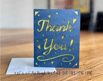 Cricut Joy Ready Thank You Card SVG Digital Download