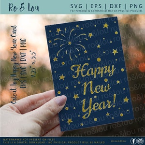 Cartão de Feliz Ano Novo Cricut Joy Download digital SVG