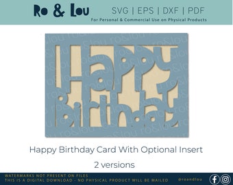 Happy Birthday Card SVG Digital Download Birthday SVG, Happy Birthday Funky