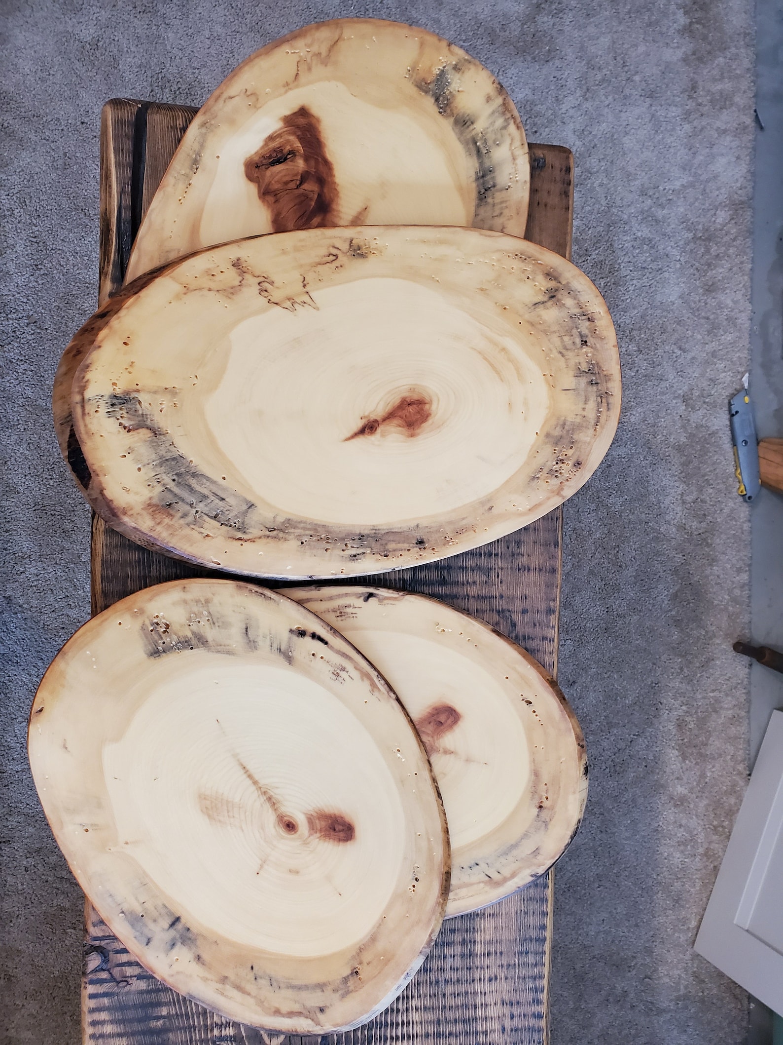 Wooden Aspen Placemat Centerpiece Charger Charcuterie Tray Etsy