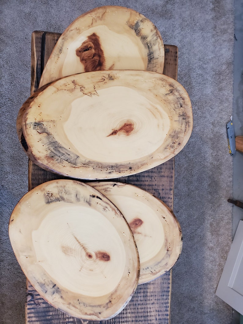 Wooden Aspen Placemat Centerpiece Charger Charcuterie Tray Etsy