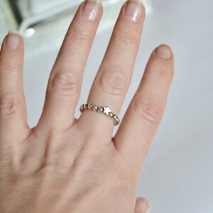 Sterling Silver Star Stretch Ring image 4