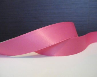 Pink 7/8 inch Double Faced Satin Ribbon, 3 yards