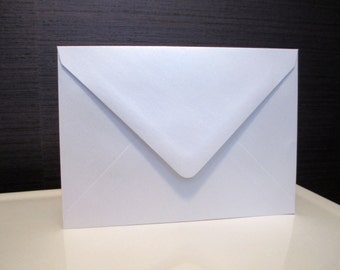 10pcs Shimmer White A-7 Envelope, Crystal