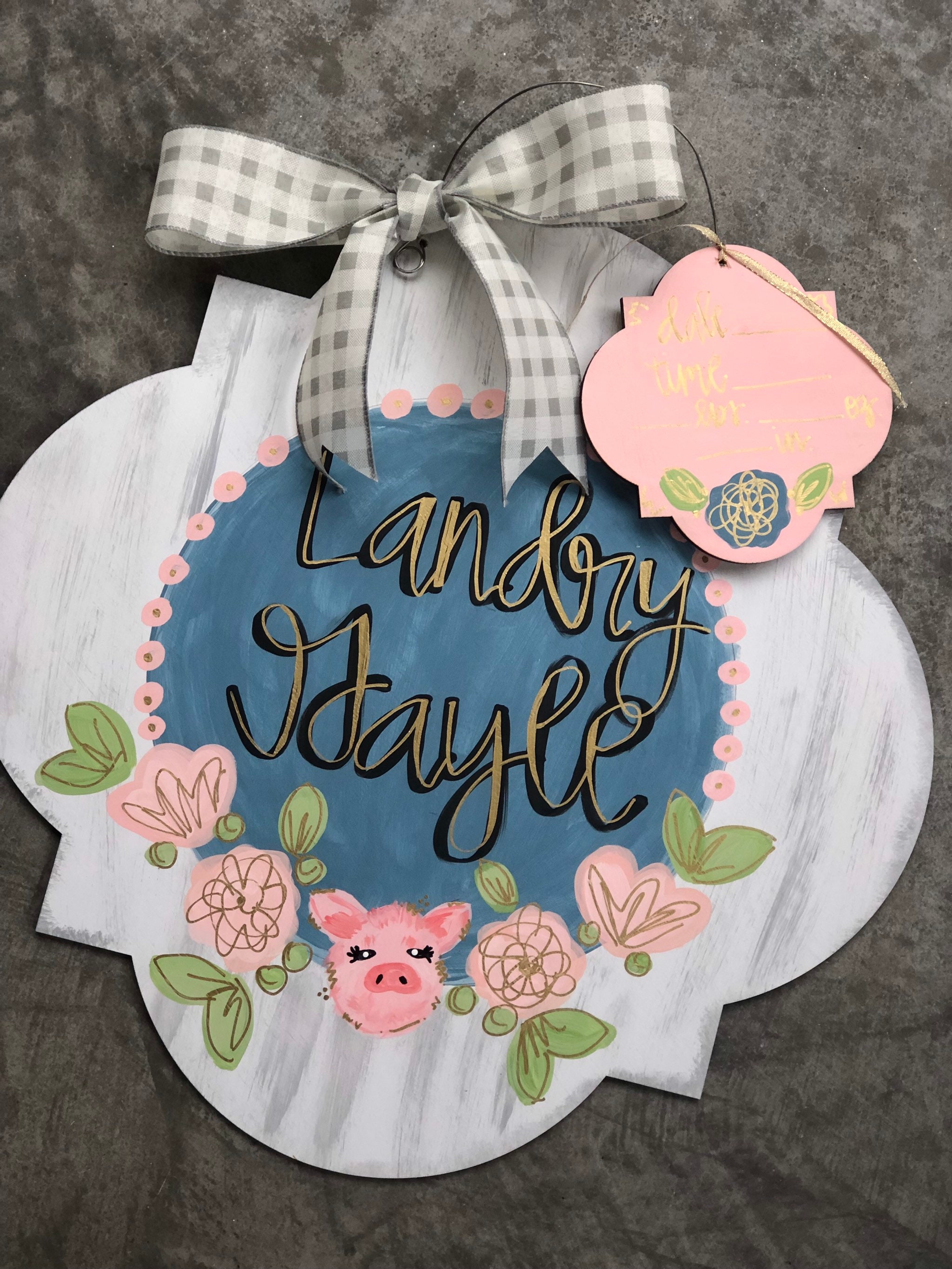 Hospital Door Hanger For Girls Hospital Door Hanger Baby