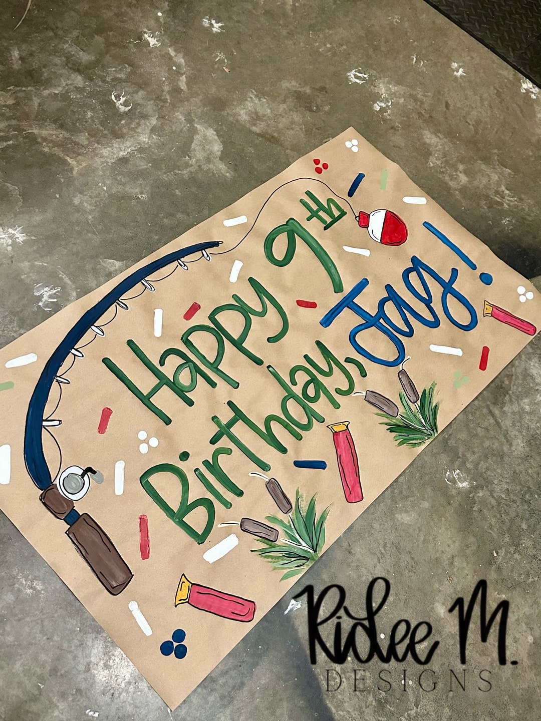 Custom Event Banner, Kraft Paper Banner, Baby Shower Banner, Birthday