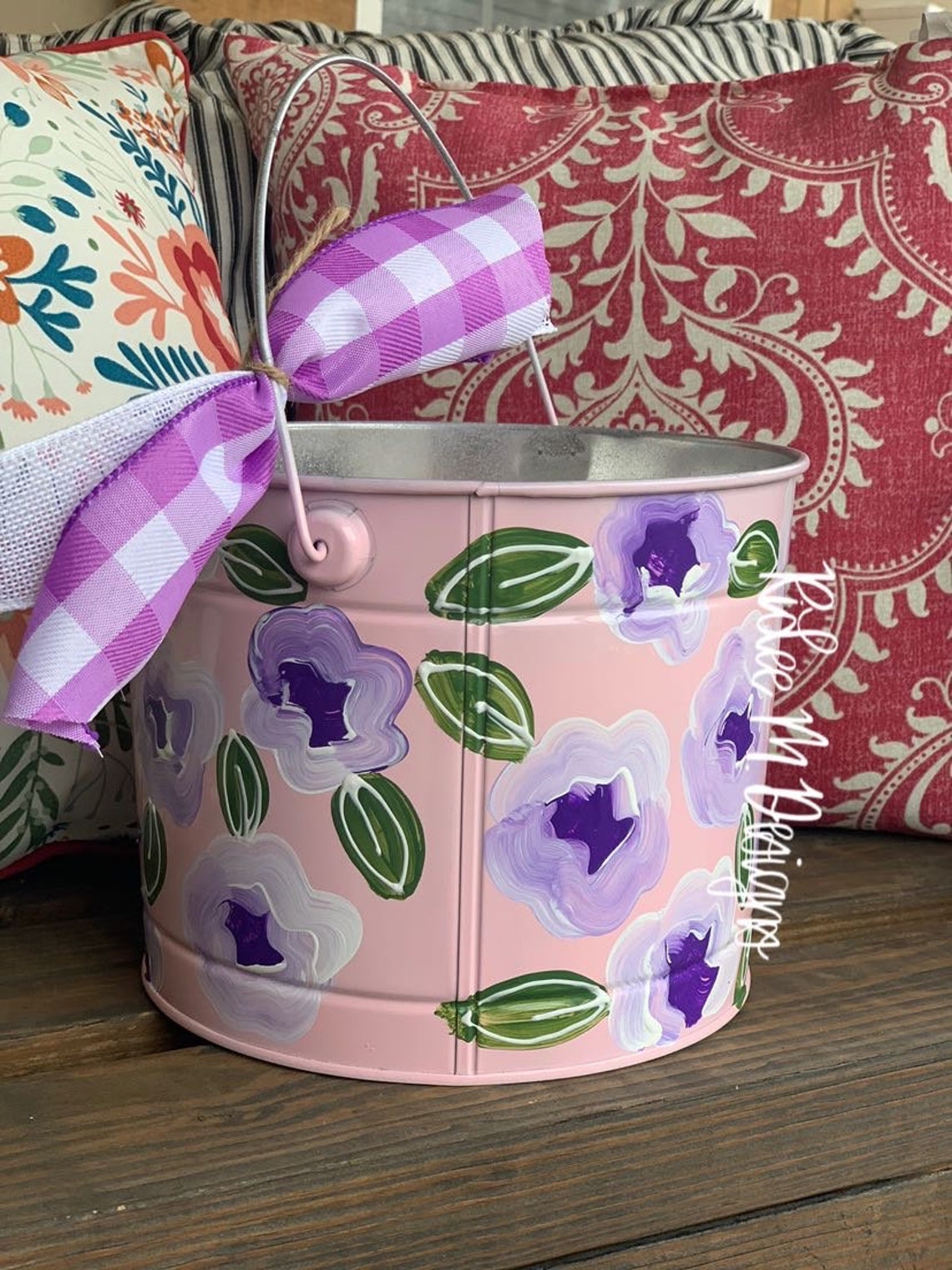Customized Easter Bucket Hand Painted Easter Bucket Painted Etsy