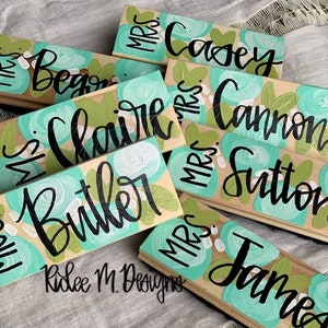 hand painted whiteboard eraser, teacher appreciation gift, custom teacher gift
