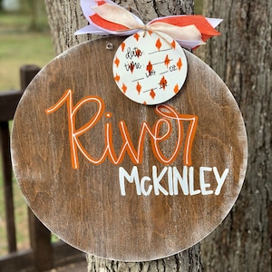 Hospital Door Hanger Boy, Birth Stats Sign, Baby Birth Announcement, Baby Shower Gift, Personalized Baby Name Sign