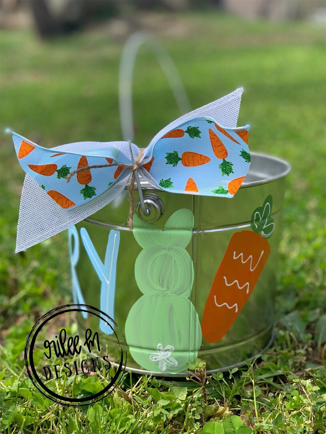 Customized Easter Bucket Hand Painted Easter Bucket Painted Etsy