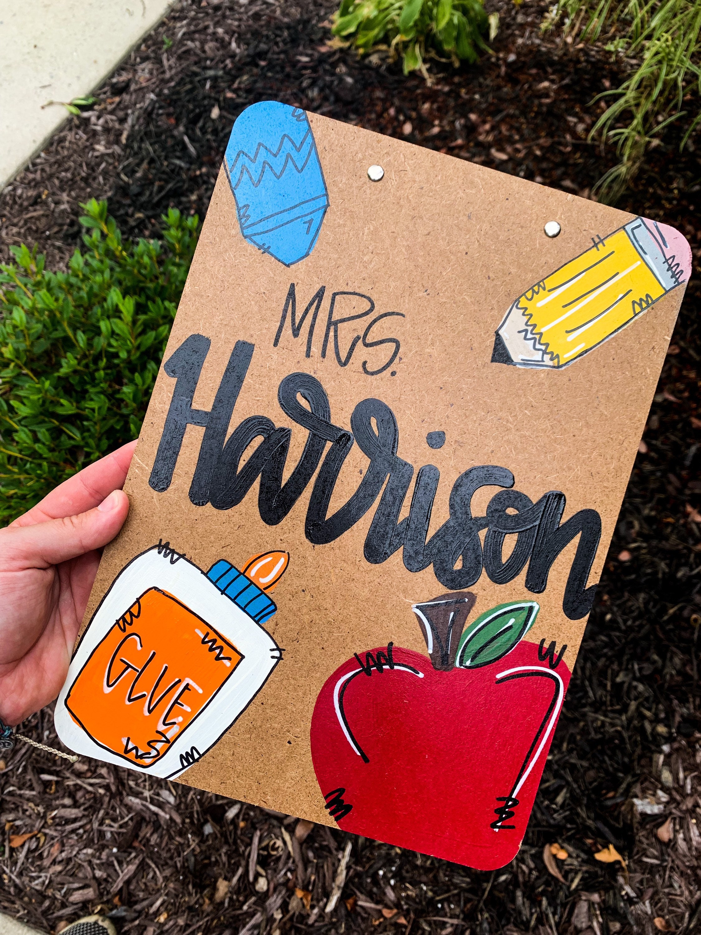 Hand Painted Clipboard/teacher Appreciation Gift Etsy