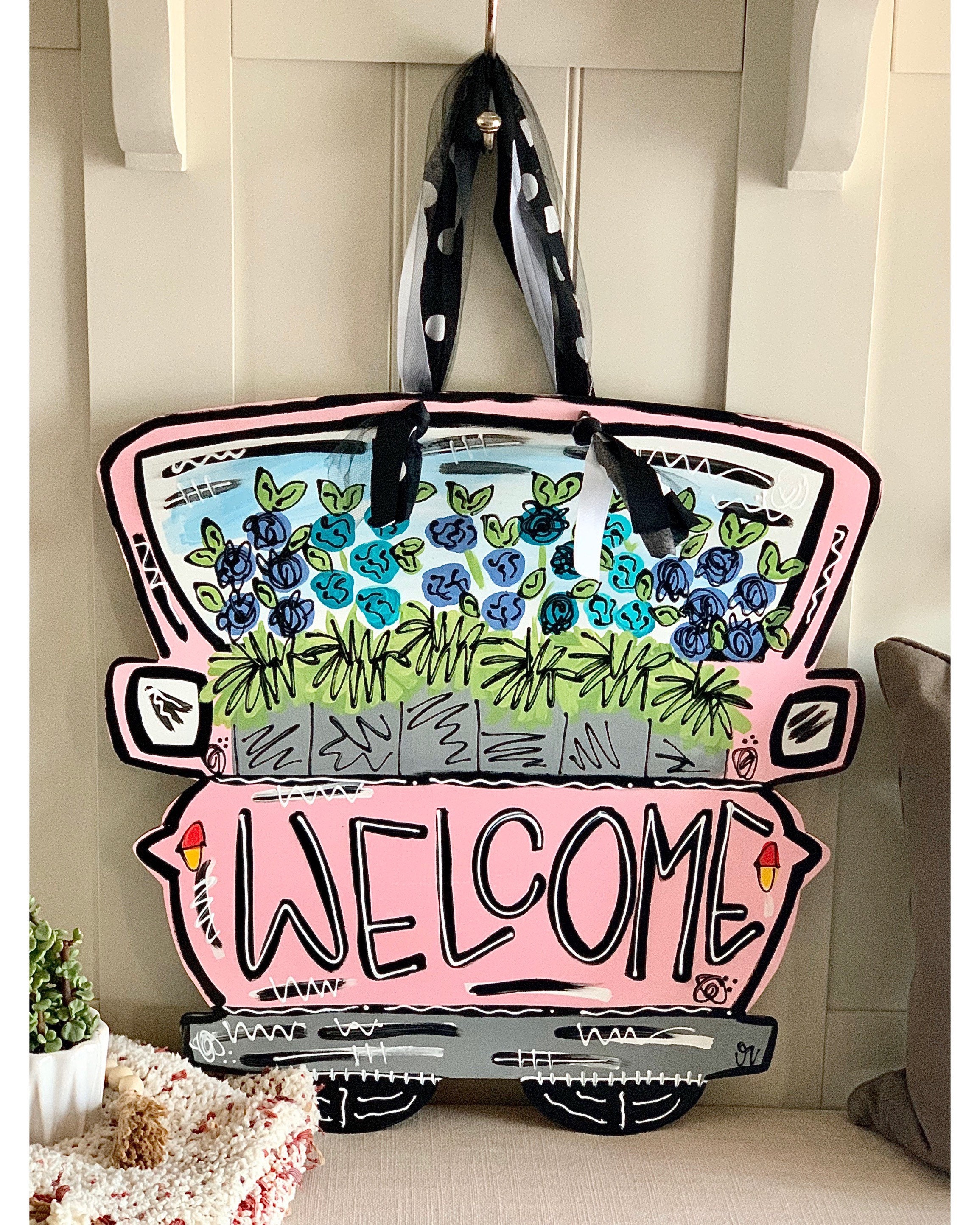 Spring door hanger summer door hanger spring décor summer Etsy