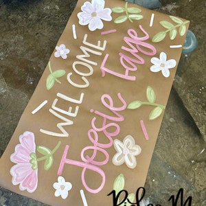 banner per eventi personalizzato, banner in carta kraft, banner per baby shower, banner per compleanno