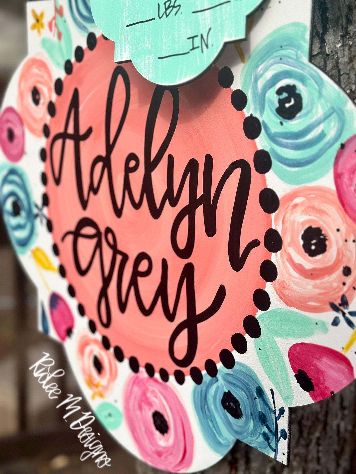 Hospital Door Hanger Girl Nursery Name Sign Baby Girl Birth Etsy