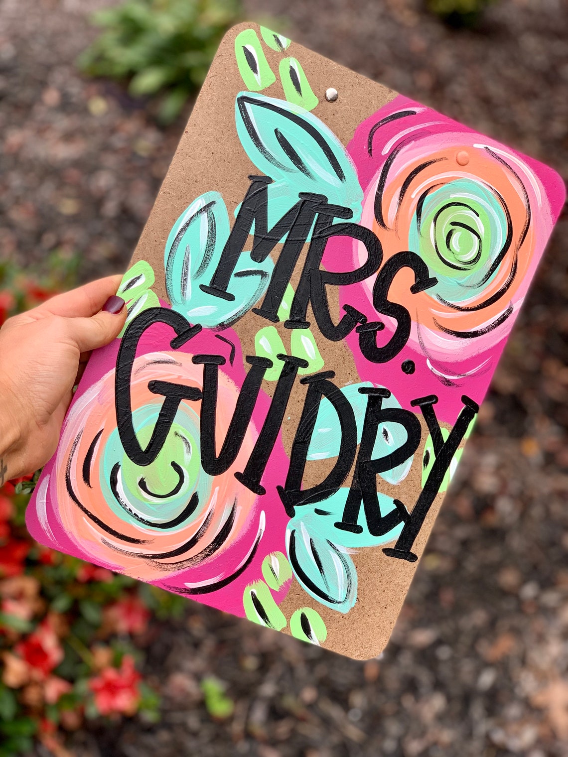 Hand Painted Clipboard/teacher Appreciation Gift Etsy