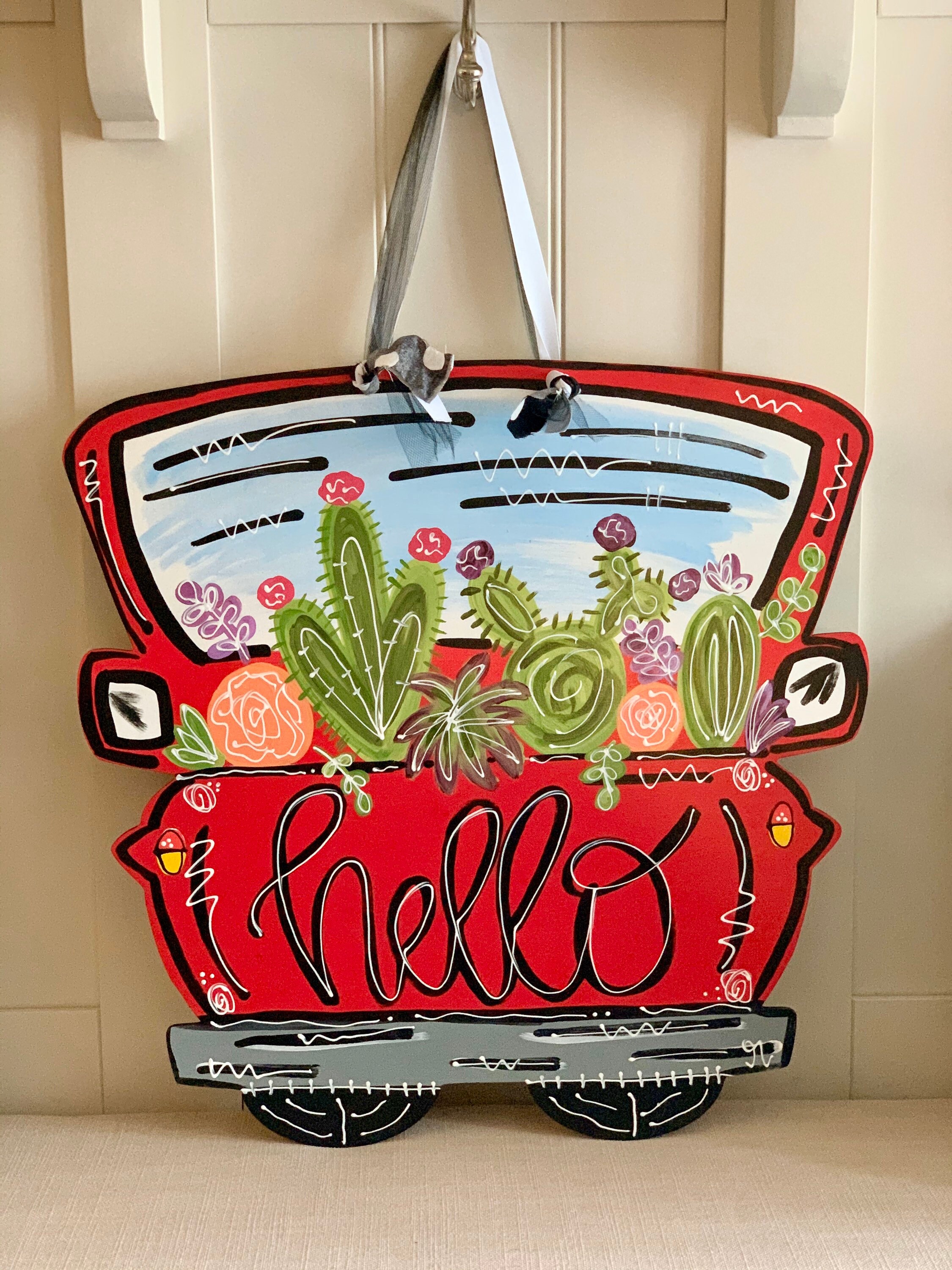 Spring Door Hanger Summer Door Hanger Spring Décor Summer Etsy