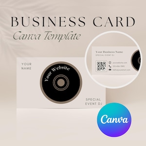 Modèle de carte de visite avec code QR pour DJ, promoteur, studio d'enregistrement, producteur de musique et magasin de disques
