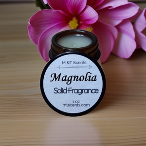 MAGNOLIA Solid Frangrance Balm, 1oz, blend of aromatic Magnolia petals