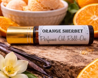 Orange Sherbet Perfume Oil Roll On Sweet Citrus Fragrance Creamy Orange Scent 10ml Vegan Roller Perfume